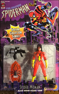 Spider-Woman - Black Widow Assault Gear / The Amazing Spider-Man - Toy Biz 1996