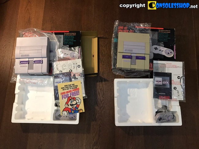 Сравнение белой и пожелтевшей Super Nintendo